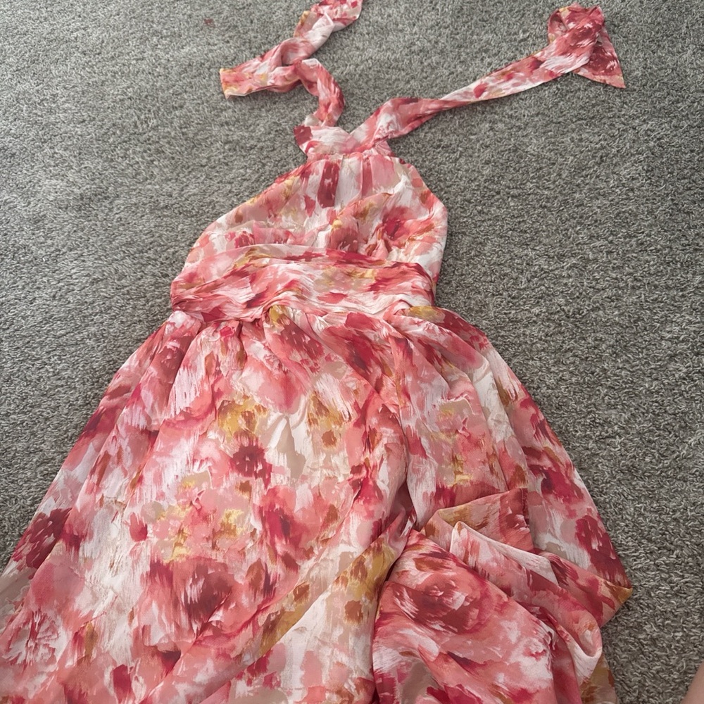 SHEIN Pink Floral Casual Dress
